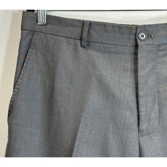 JF J.Ferrar Dress Pants 36x29 Mens Gray Flat Front Slash Pockets Slacks - Picture 3 of 9